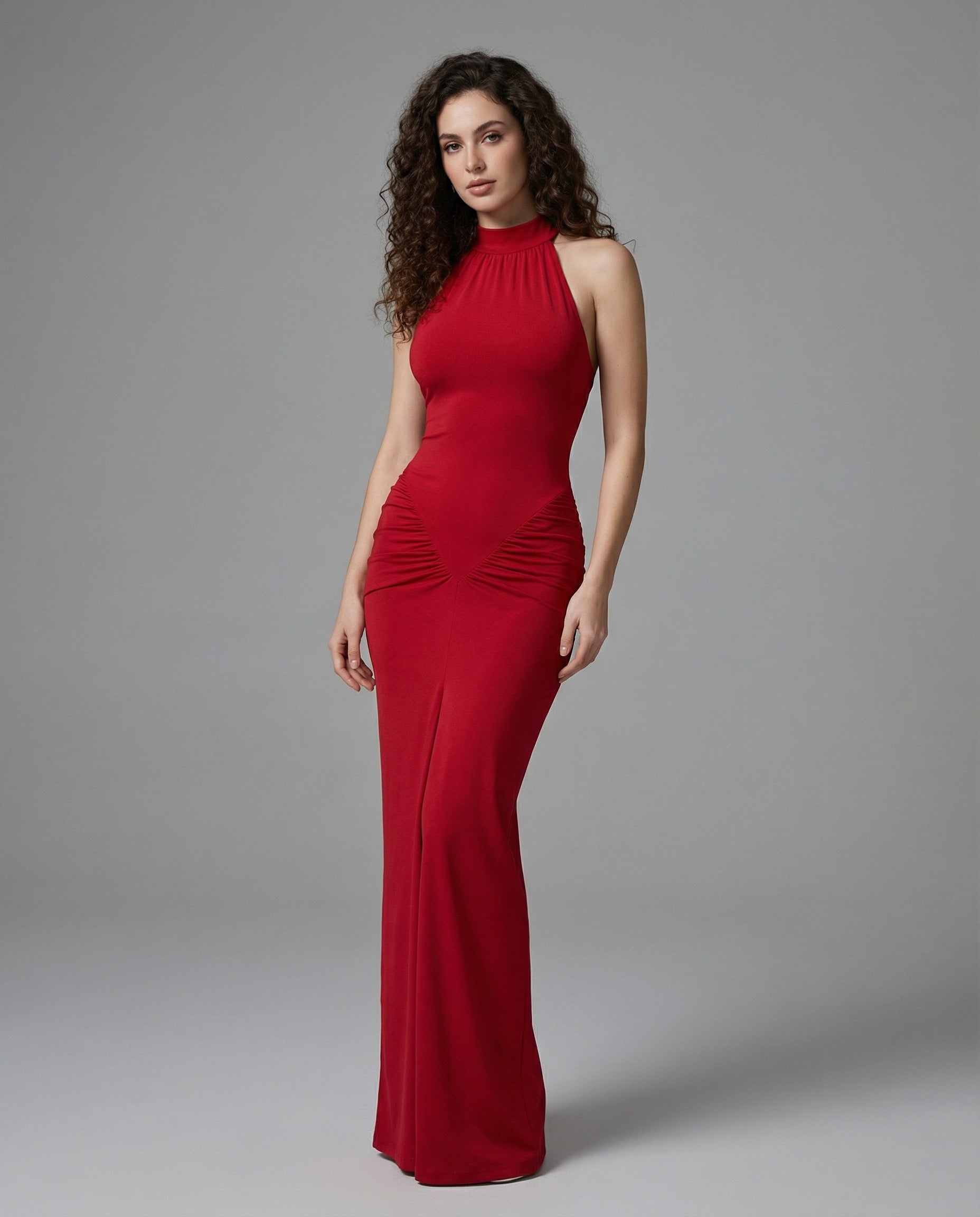 Vestido Largo Elegante Halter - Estilo que Roba Miradas