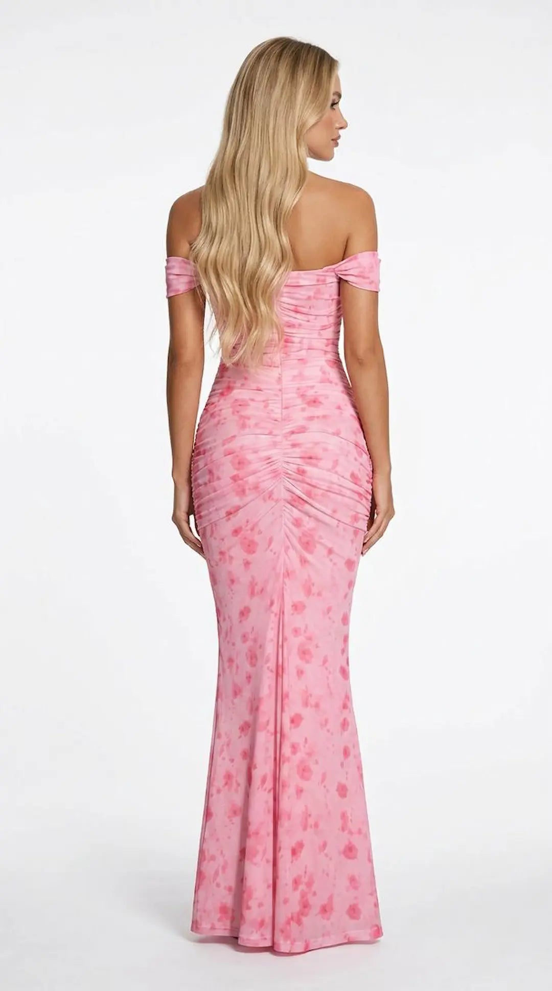 Vestido Elegancia Rosa - Silueta Elegante Off Shoulder