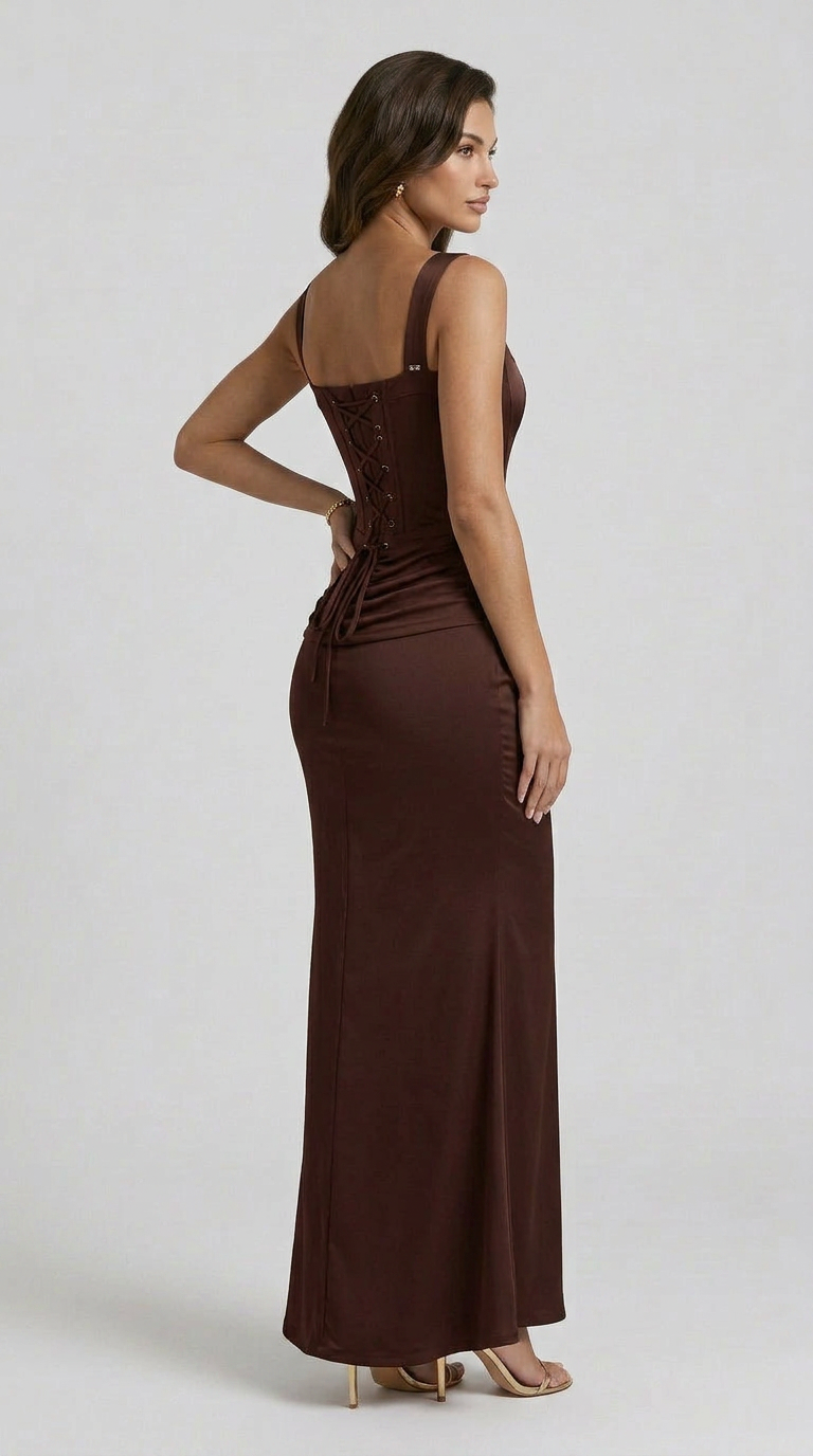 Vestido Sculpt Satin – Silueta Moldeadora Premium