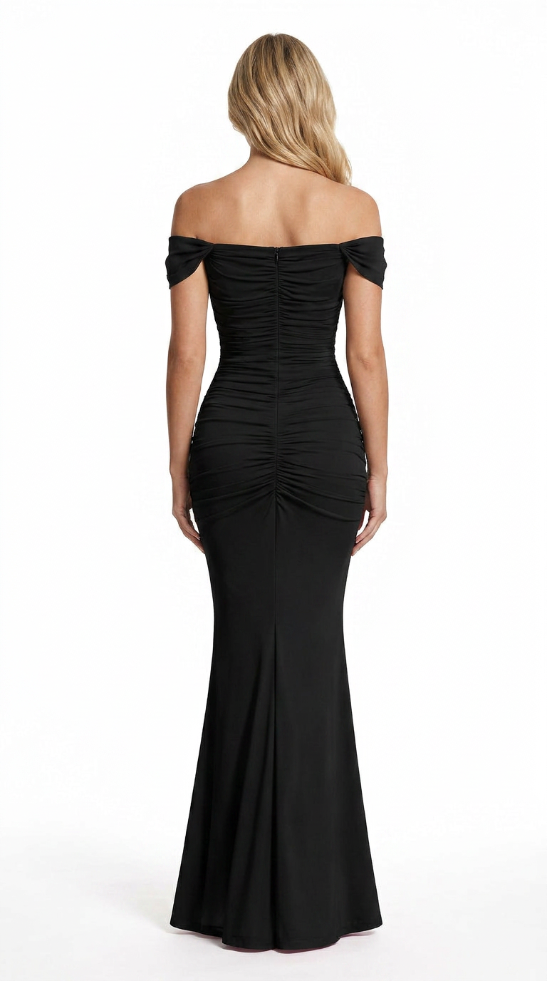 Vestido Elegancia Rosa - Silueta Elegante Off Shoulder